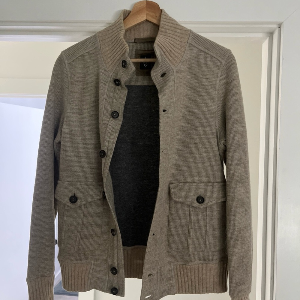 Eleventy Tan Knit Jacket